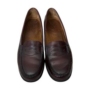 G.H. Bass & Co. WEEJUNS WAYFARER leather penny loafers shoe burgundy women 9.5 M